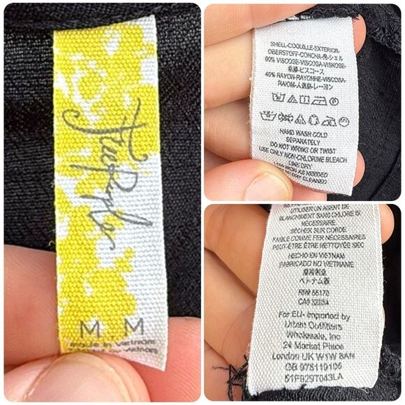 Free People Look Through Crinkle Sleeveless Top in Black | Size Medium - Picture 6 of 6